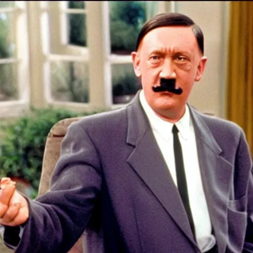 Image similar to A still of Hitler in The Fresh Prince of Bel-Air
