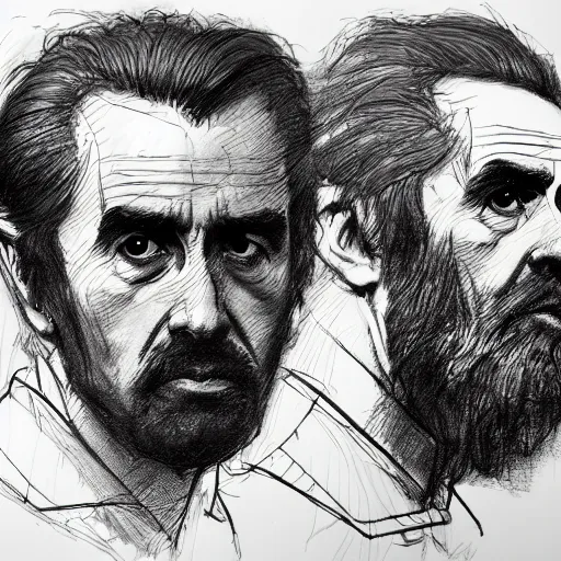 Image similar to a realistic yet scraggly portrait sketch of the side profile of a stern and sophisticated christopher lee, trending on artstation, intricate details, in the style of frank auerbach, in the style of sergio aragones, in the style of martin ansin, in the style of david aja, in the style of mattias adolfsson