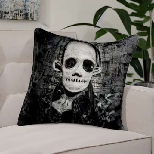 Image similar to photo of a creepy pillow