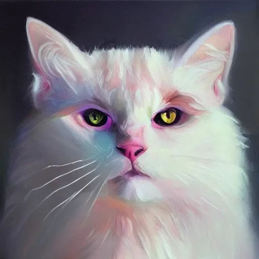 Prompt: pink cat, oil Painting, ultradetailed, artstation