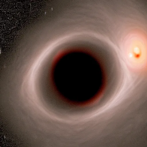 Prompt: A photo of a black hole taken by James Webb