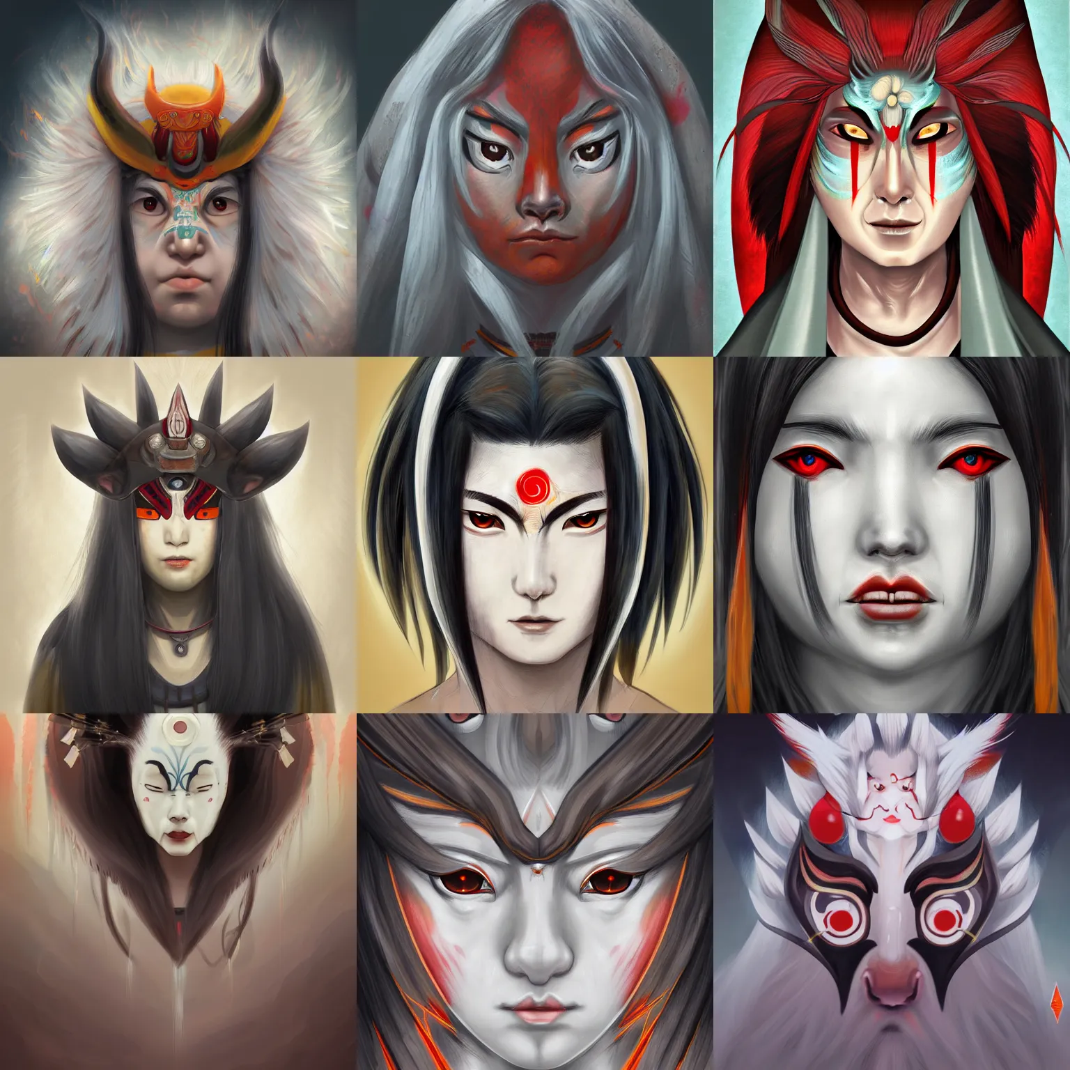 Prompt: amaterasu, portrait, headshot, highly detailed, headshot, digital painting, trending on artstation, concept art, sharp focus, illustration, art by daole