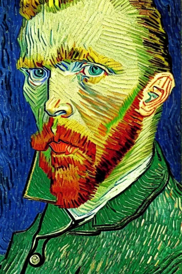 Image similar to winking self - portrait of van gogh