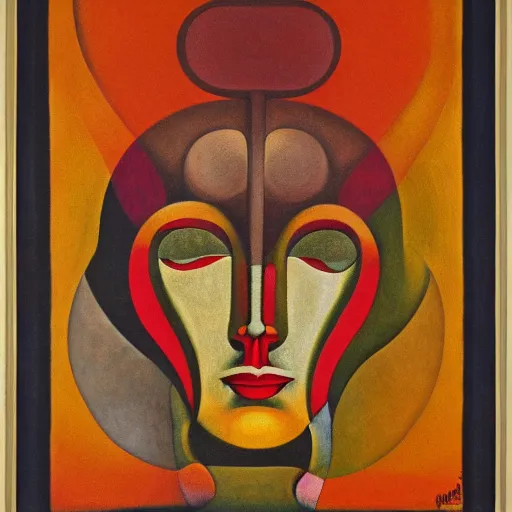 Image similar to floral face portrait by leonetto cappiello and wojciech siudmak and ernst fuchs, anni albers, oil on canvas