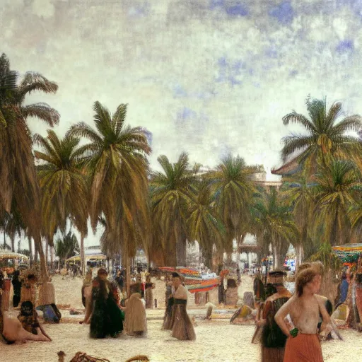 Prompt: a ultradetailed beautiful photo of hundreds of people in the amazonas palace designed by jules bastien - lepage, hans belmer, frank weston and gustave baumann, beach, trending on artstation, mediterranean, palm trees, light sparkles, sharp focus, soft light, 8 k 4 k