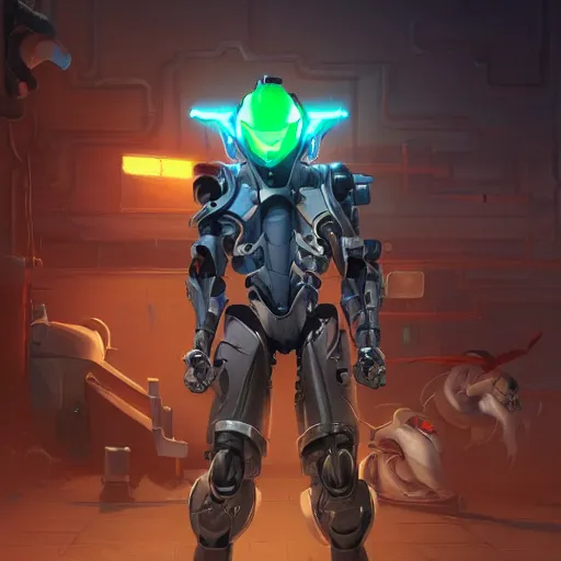 Image similar to genji shimada, robot ninja, game design fanart by concept artist gervasio canda, behance hd by jesper ejsing, by rhads, makoto shinkai and lois van baarle, ilya kuvshinov, rossdraws global illumination radiating a glowing aura global illumination ray tracing hdr render in unreal engine 5