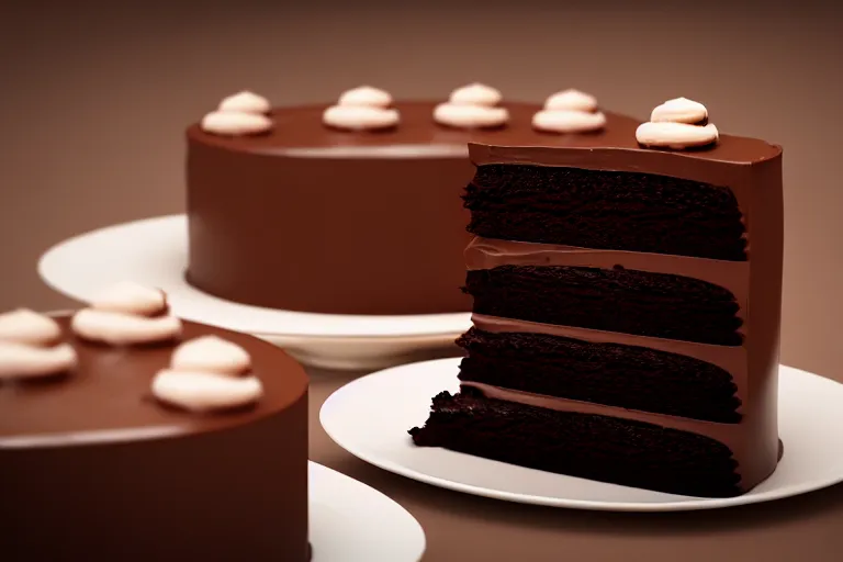 Image similar to a five tier chocolate cake. super realistic 8 k render of a elegant, cinematic composition