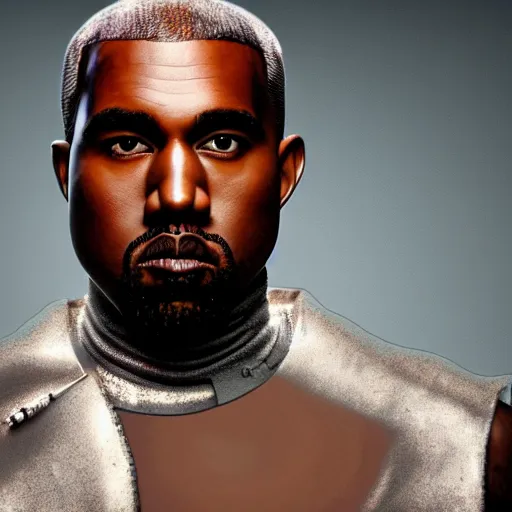 Prompt: A photo of a cyborg Kanye West, digital art, 8K concept art, detailed, realistic shaders, cinematic shot, vintage camera