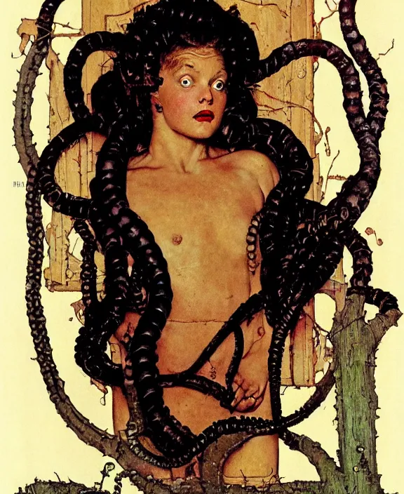 Prompt: medusa by norman rockwell