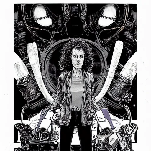 Prompt: portrait of crazy ellen ripley with aliens around, symmetrical, by yoichi hatakenaka, masamune shirow, josan gonzales and dan mumford, ayami kojima, takato yamamoto, barclay shaw, karol bak, yukito kishiro