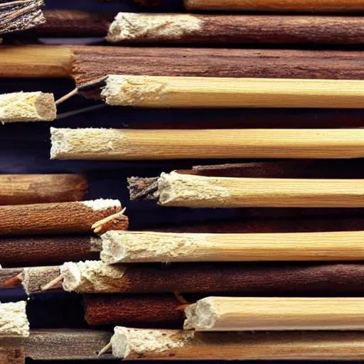 Prompt: highly detailed, wood, wooden match sticks 4k texture