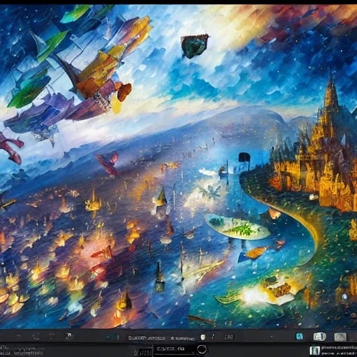 Image similar to 3 d render by android jones, james christensen, rob gonsalves, leonid afremov and tim white