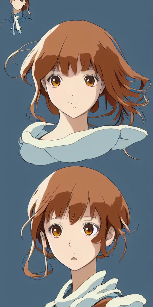 Prompt: anime art full body portrait character nausicaa concept art, anime key visual of elegant young female, brown hair and large eyes, finely detailed perfect face delicate features directed gaze, sunset in a valley, trending on pixiv fanbox, studio ghibli, extremely high quality artwork by hayao miyazaki by kushart krenz cute sparkling eyes