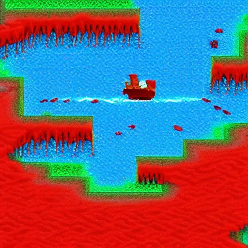 Image similar to the parting of the red sea in playstation 1 graphics, retro 9 0 ’ s 3 d game, screencap