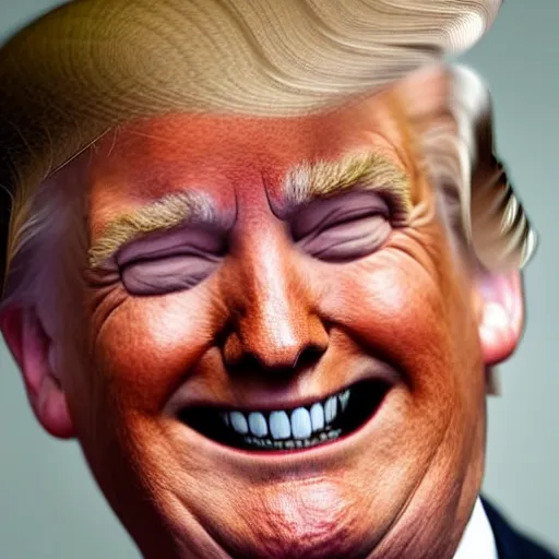 Image similar to donald trump smiling revealing black and rotten teeth