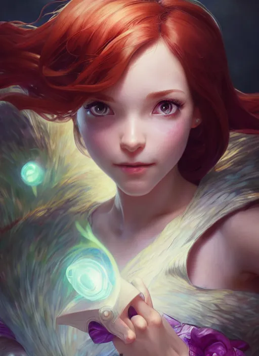 Prompt: annie from league of legends, half body shot, path traced, octane render, highly detailed, high quality, digital painting, hd, lilia alvarado, shinji aramaki and makoto shinkai, karol bak and artgerm, alphonse mucha, tom bagshaw