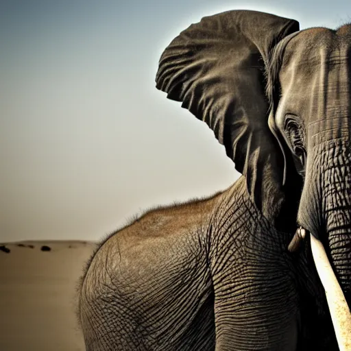 Prompt: 8 k award winning portrait photo of an african beauty with tribal tattoos, riding on elephant