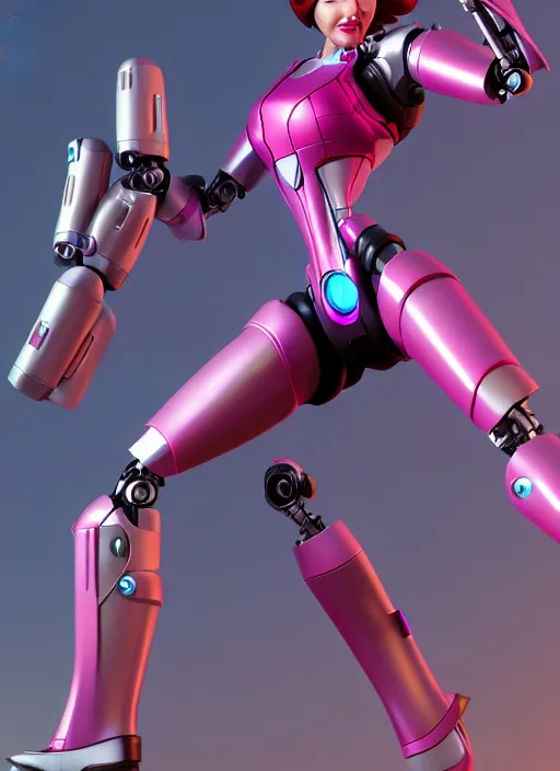 Image similar to The Transformer Arcee as Helen Parr, android heroine, robot girl, 3d model, curvy, octane render, many intricate details, artstation trending, conceptart.com, official media