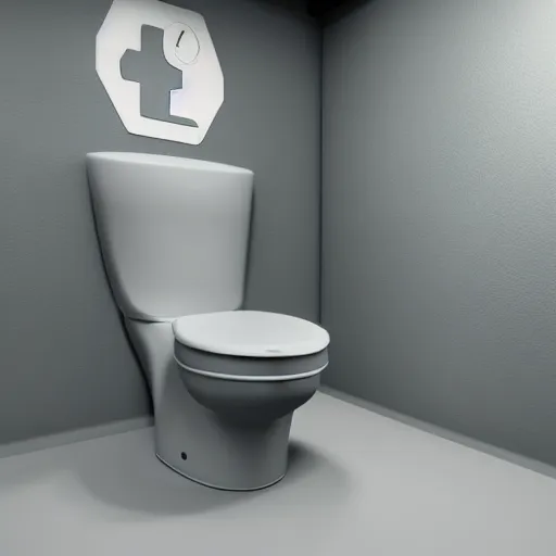 Prompt: Gaming toilet, 3d, photorealistic