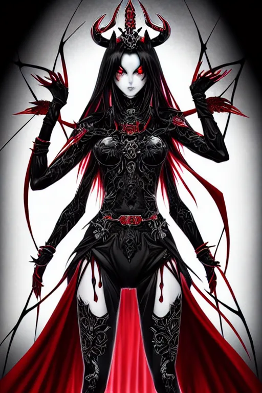 single beautiful demon queen woman only, manga style | Stable Diffusion |  OpenArt