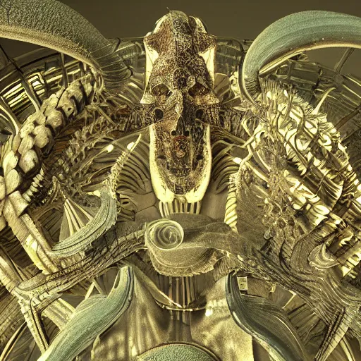 Image similar to Ernst Haeckel cyberpunk 3d render, maximum quality and detail