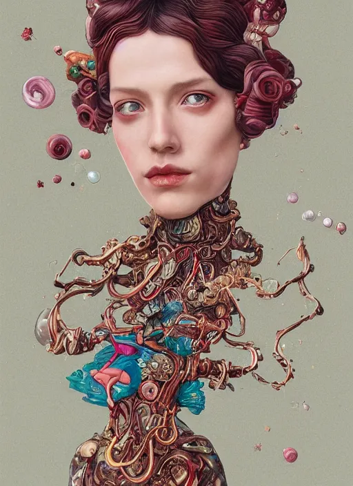 Image similar to fashion portrait :: by Martine Johanna and Simon Stålenhag and Chie Yoshii and Casey Weldon :: ornate, dynamic, particulate, rich colors, intricate, harper's bazaar, elegant, highly detailed, centered, artstation, smooth, sharp focus, octane render, 3d