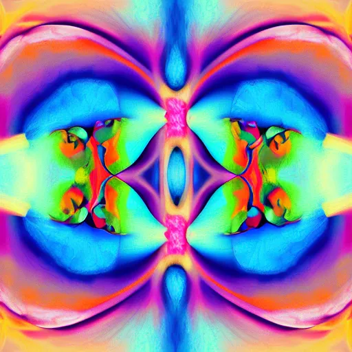 Image similar to image divided in half, happiness against sadness, digital art