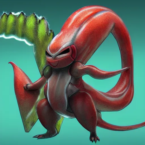 Prompt: a pokemon that looks like a nepenthes, digital art. trending on art station, unreal engine.