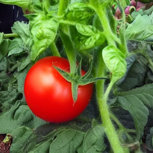 Prompt: tomato with a trollface