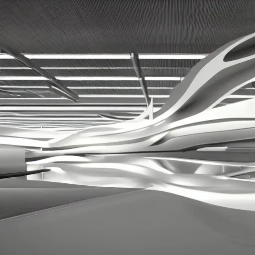 Image similar to raffaello moroder scissors building designed by zaha hadid, v ray, hd, futuristic