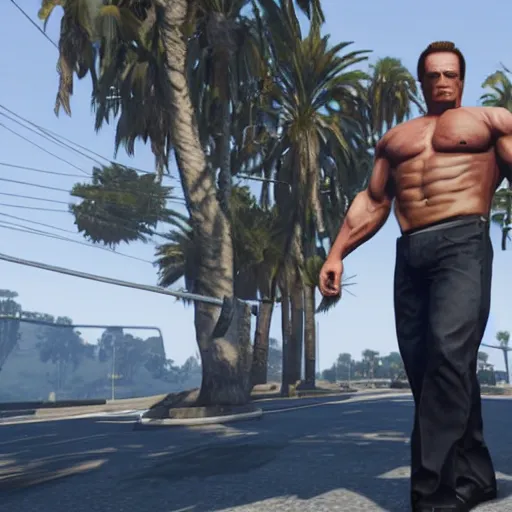 Image similar to GTA V arnold schwarzenegger screenshot