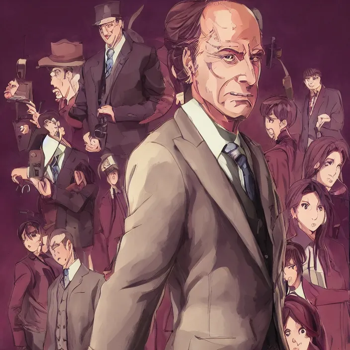 Prompt: portrait of the saul goodman, anime fantasy illustration by tomoyuki yamasaki, kyoto studio, madhouse, ufotable, comixwave films, trending on artstation