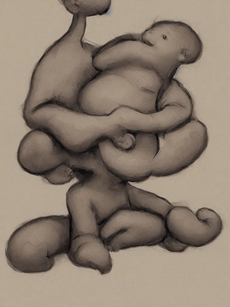 Image similar to fetus by disney concept artists, blunt borders, rule of thirds