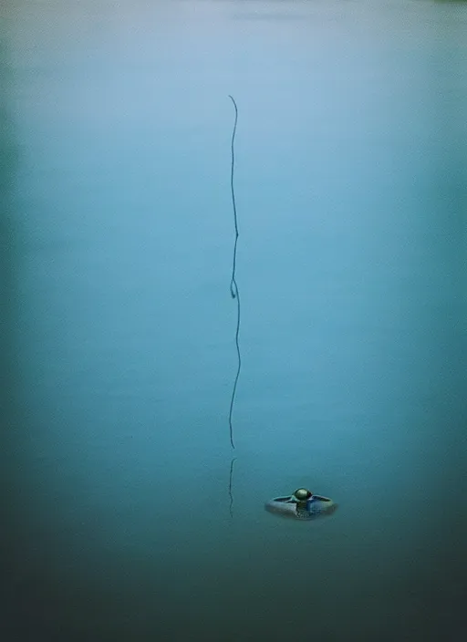 Prompt: “translucent frog amphibian vertically hovering above calm lake waters in jesus christ pose, distant meadow and misty forest horizon, low angle, long cinematic shot by Andrei Tarkovsky, paranormal, eerie, mystical”