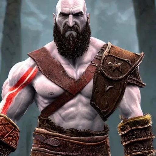 Prompt: what if? the god of war was a giant nerd