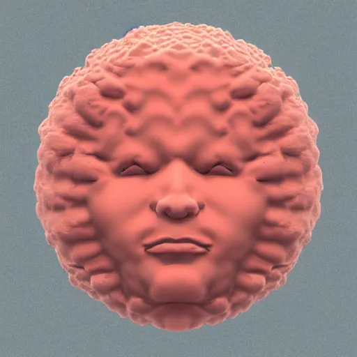 Image similar to face made with gray scott reaction diffusion coral simulation