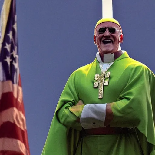 Image similar to Hulk Hogan elected as the new Pope