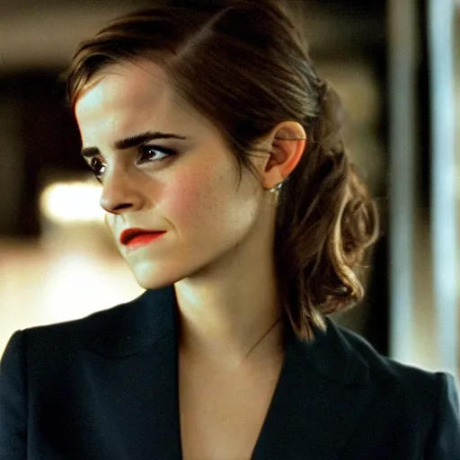 Prompt: film still of emma watson from oceans eleven ( 2 0 0 1 ),