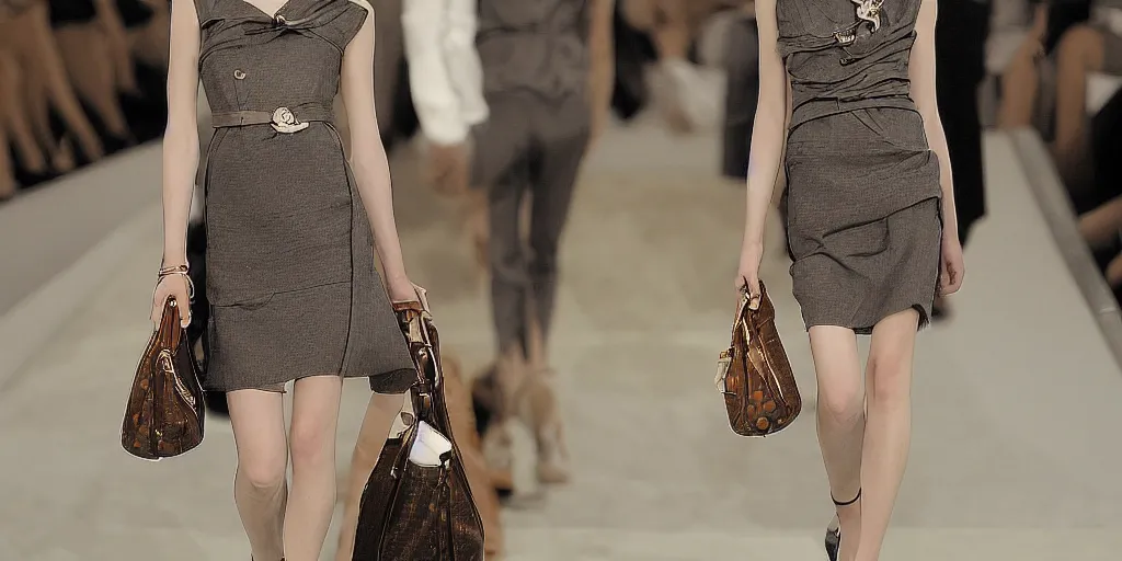 Prompt: photo of Louis Vuitton, Spring 2008