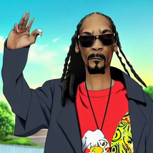 Image similar to Snoop dog is an anime protagonist