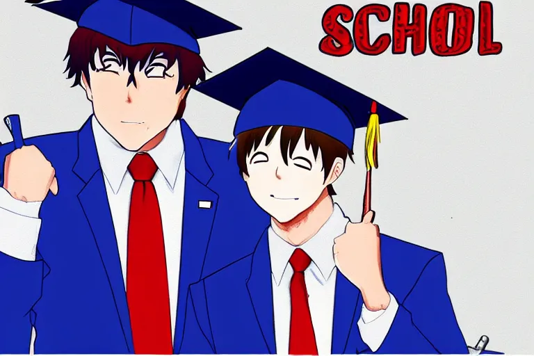 Image similar to anime biden schoolboy