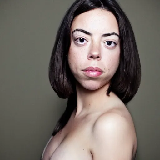 Image similar to a masterpiece portrait photo of a beautiful young woman who looks like a tai aubrey plaza