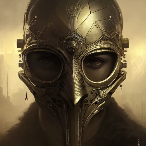 Prompt: Very very very very highly detailed epic photo of face with venetian mask, intricate, dystopian, sci-fi, extremely detailed, digital painting, artstation, concept art, smooth, sharp focus, illustration, intimidating lighting, incredible art by Greg Rutkowski