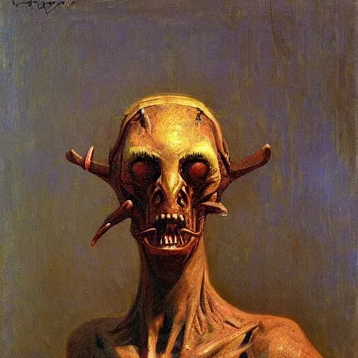 Image similar to alien by ilya repin