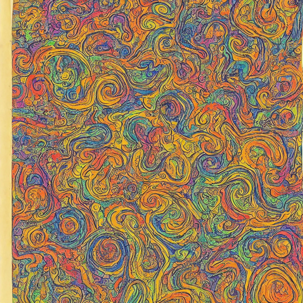 Image similar to highly detailed page from a psychedelic zen master's journal