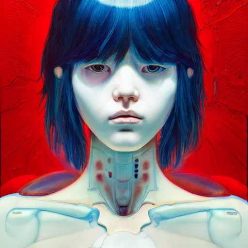 Image similar to citizen portrait soft light painted by james jean and katsuhiro otomo and chad little and erik jones, inspired by ghost in the shell, smooth face feature, intricate oil painting, high detail illustration, sharp high detail, manga and anime 1 9 9 9