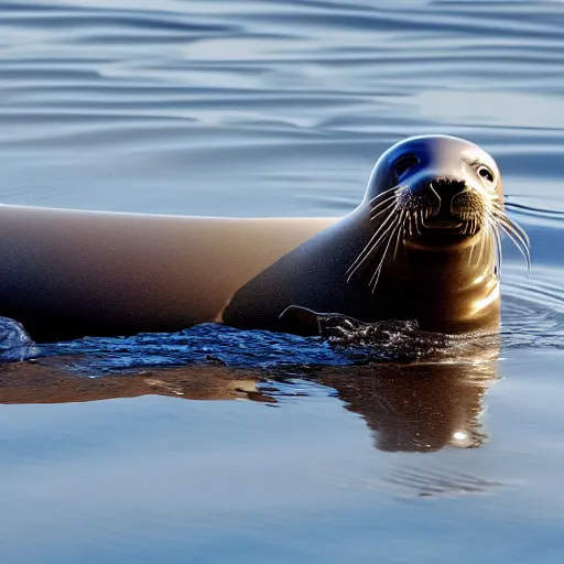 Prompt: a seal on a hand glider, 4 k, highly detailed