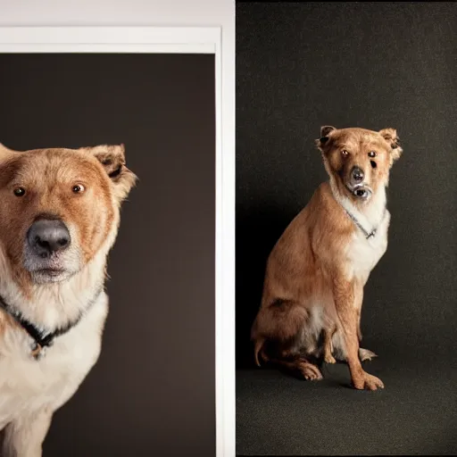 Prompt: Taxidermied of Ed Harris, studio lighting, F 1.4 Kodak Portra