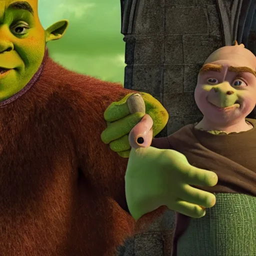 Image similar to shrek in the movie harry potter and the philosopher's stone 8 k