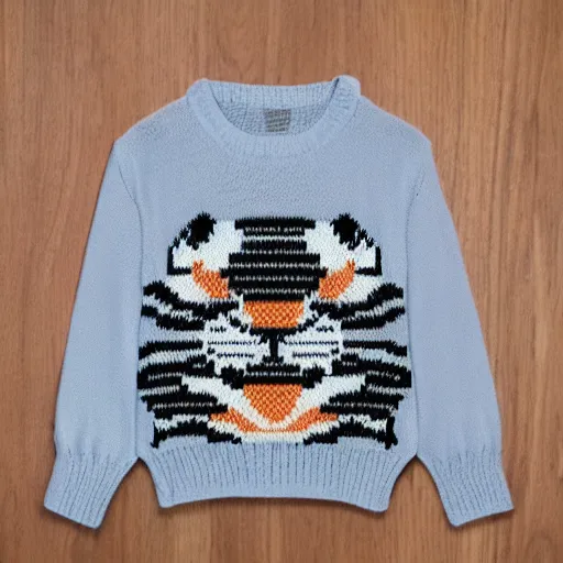 Image similar to knitted tiger jumper